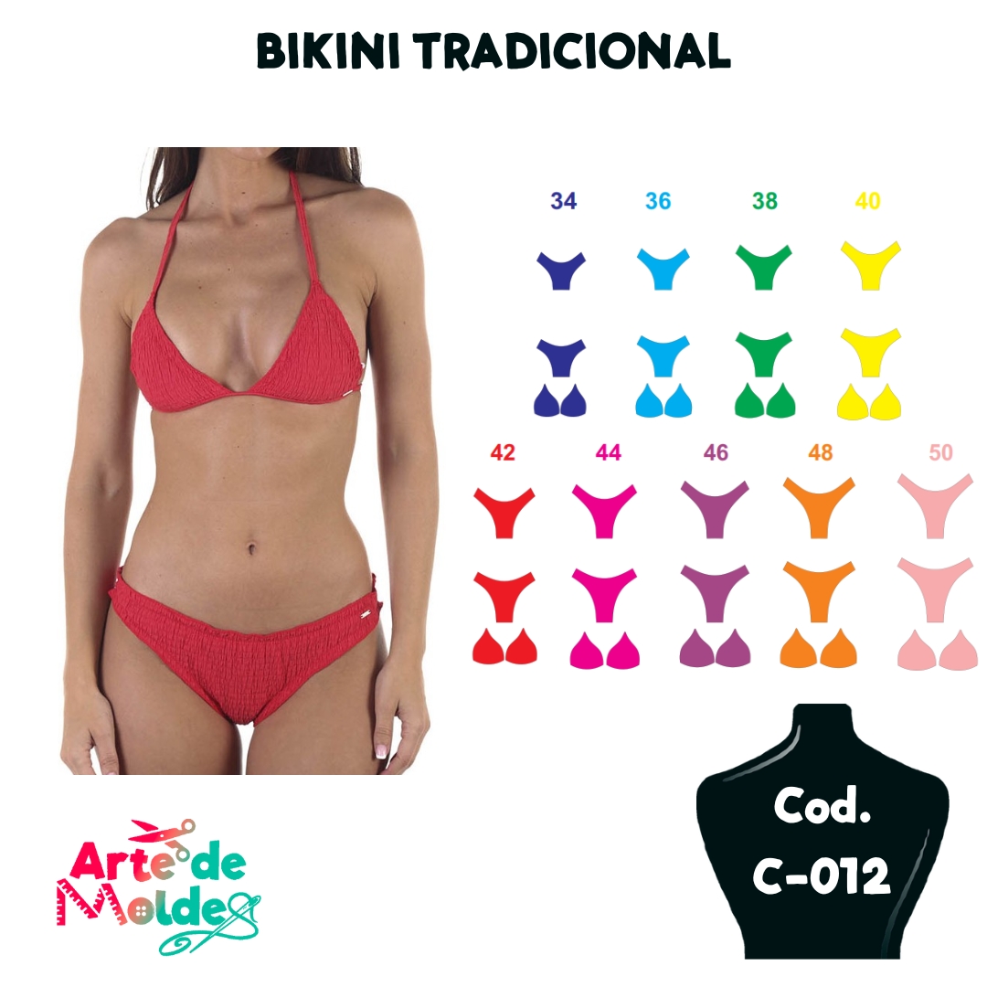 Bikini Tradicional Arte De Moldes